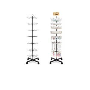 Retail Display Stand 7 Tier Rotating Rack for Store Display Shelves,Jewelry Keyr